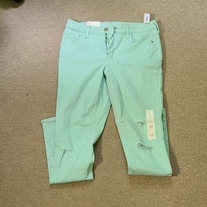 Old Navy Mint Green Rockstar Jeans